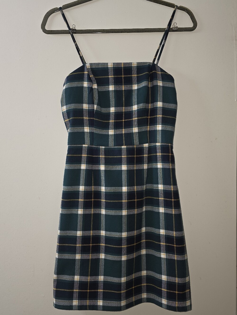 Green And Blue Y2K Plaid Aeropostale Knit Mini Dress Size S
